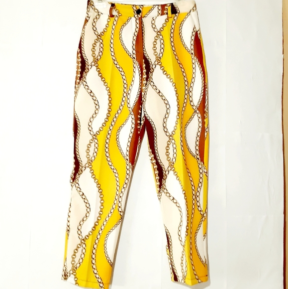 Pants - CHAIN Print Multicolored Ankle Pants NWT